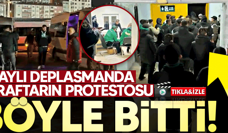 Olaylı bir deplasman sırasında taraftarın bir saatlik protestosu böylece sona erdi!